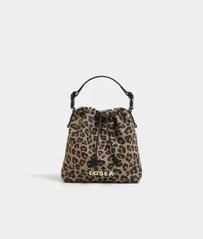 WILDCAT leopard print bucket bag