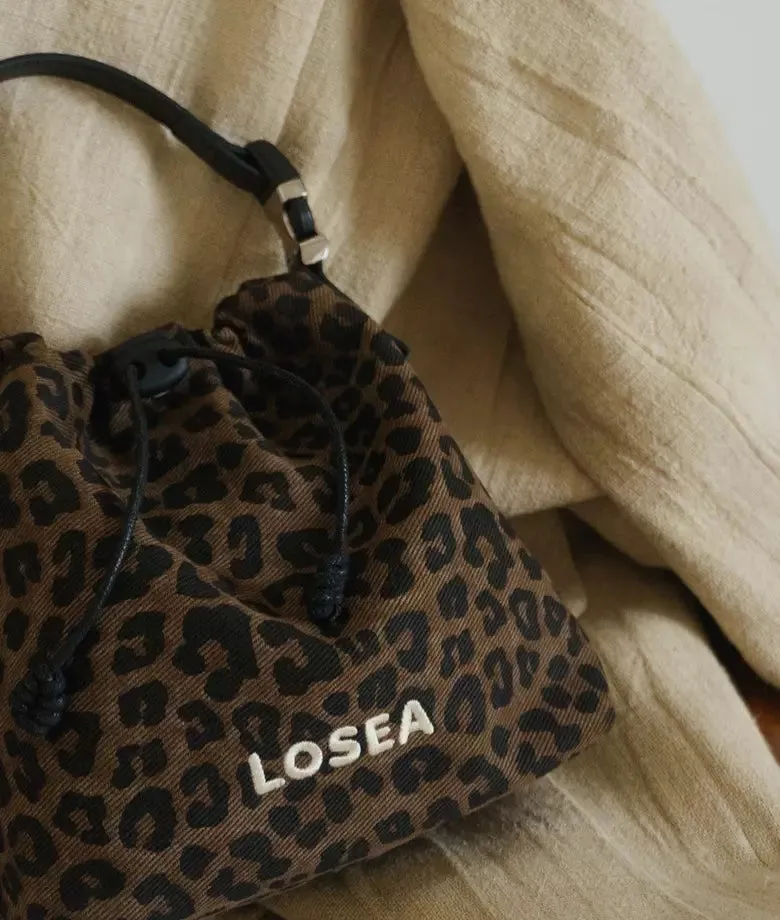 WILDCAT leopard print bucket bag