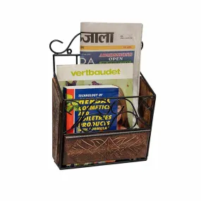 Wood and Iron Modern Magazine Newspaper and Book Wall Rack