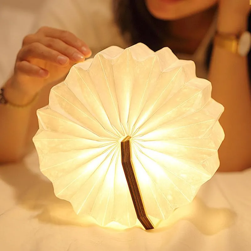 Wooden Folding Book Light