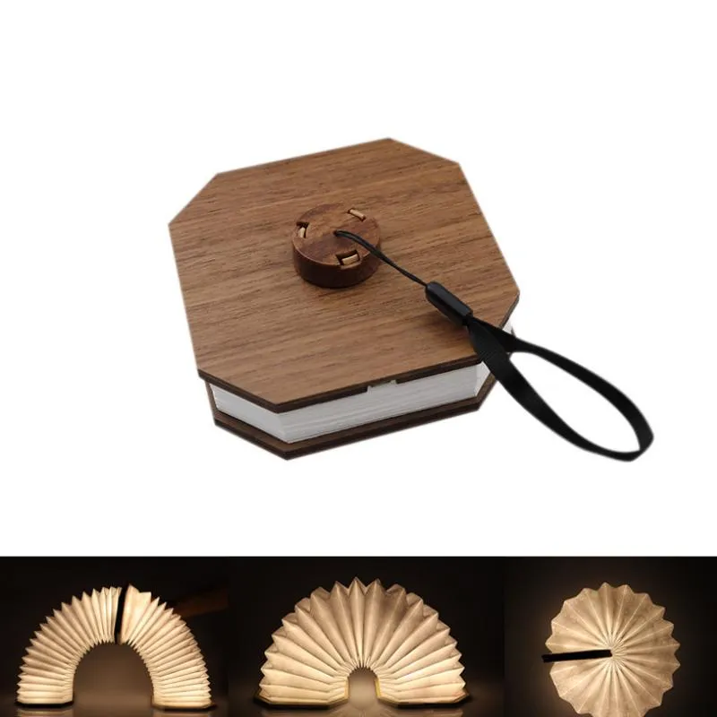 Wooden Folding Book Light