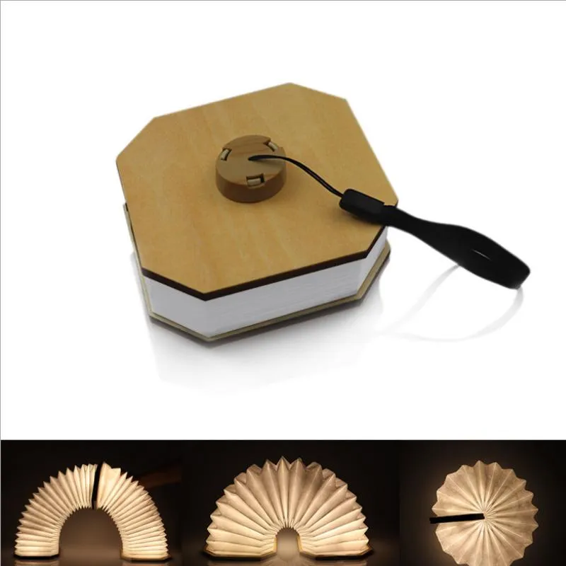 Wooden Folding Book Light