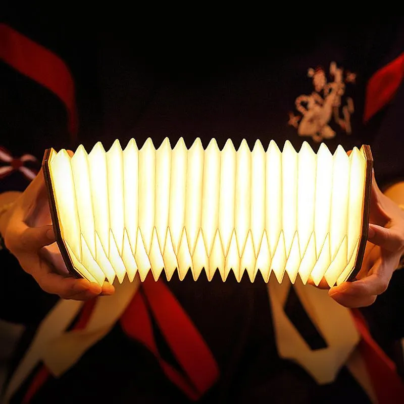 Wooden Folding Book Light