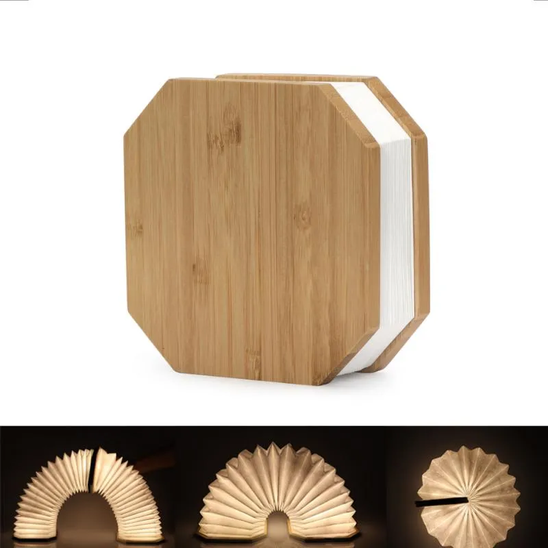 Wooden Folding Book Light