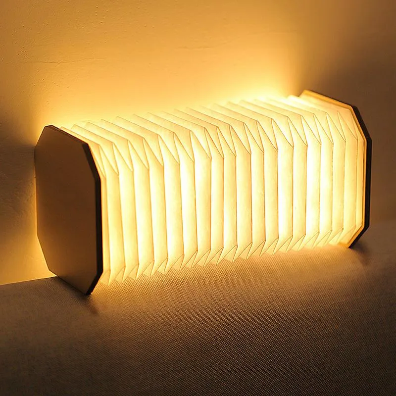 Wooden Folding Book Light