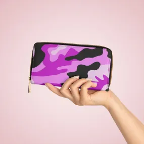 Wristlet Phone Wallet, Pink Camo Style Purse