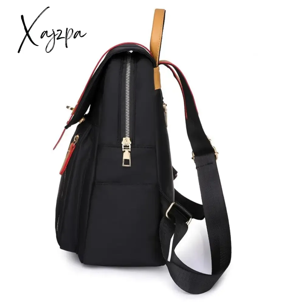 Xajzpa - women's black oxford backpack female anti theft travel backpack women school backpack girls bookbag ladies casual backpack