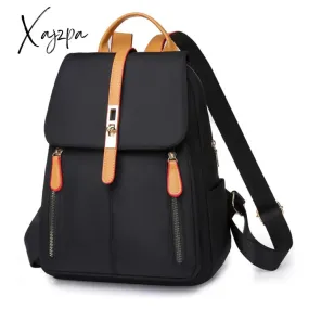 Xajzpa - women's black oxford backpack female anti theft travel backpack women school backpack girls bookbag ladies casual backpack