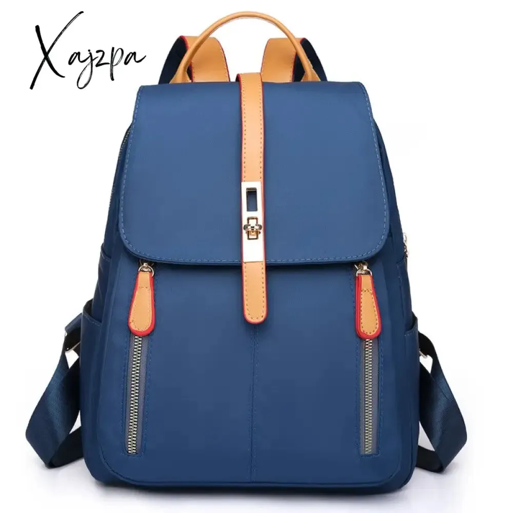 Xajzpa - women's black oxford backpack female anti theft travel backpack women school backpack girls bookbag ladies casual backpack