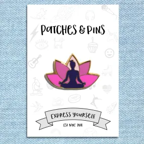 Yoga Lotus Enamel Pin