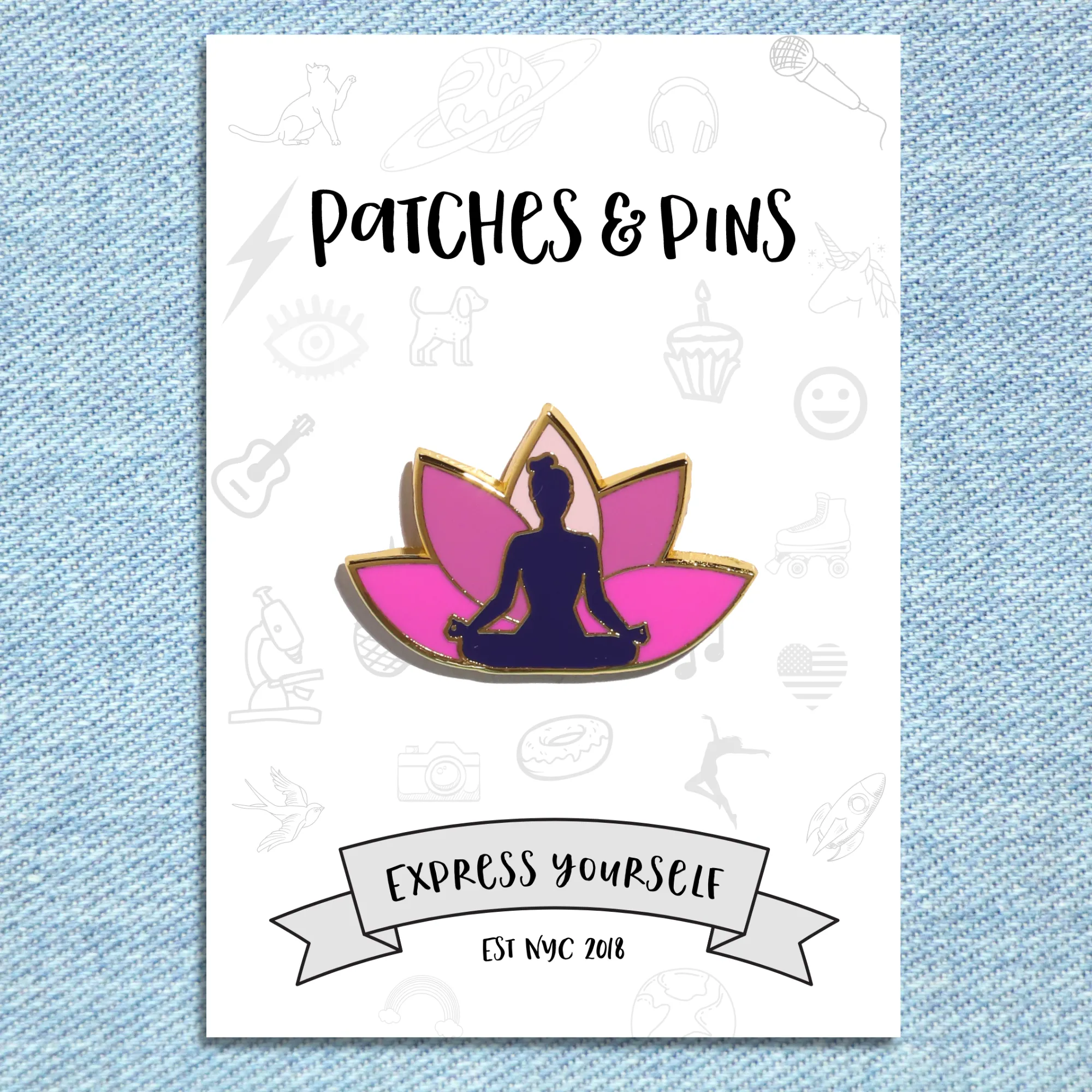 Yoga Lotus Enamel Pin